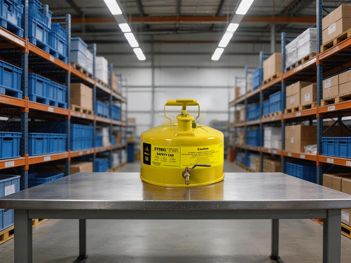 SYSBEL Safety Dispensing Can 2.5 Gallon (9.5L) Yellow | Type I Flammable Liquid Safety Can – SCAN005Y SYSBEL Safety Dispensing Can 2.5 Gallon (9.5L) Yellow | Type I Flammable Liquid Safety Can – SCAN005Y